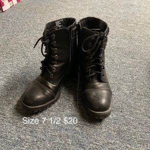 Chunky black boots